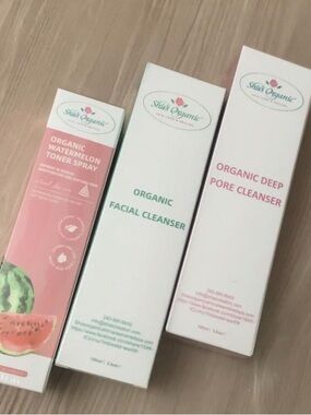 Set of 3 Pink Organic Watermelon Toner Spray - Hydrating Facial Toner